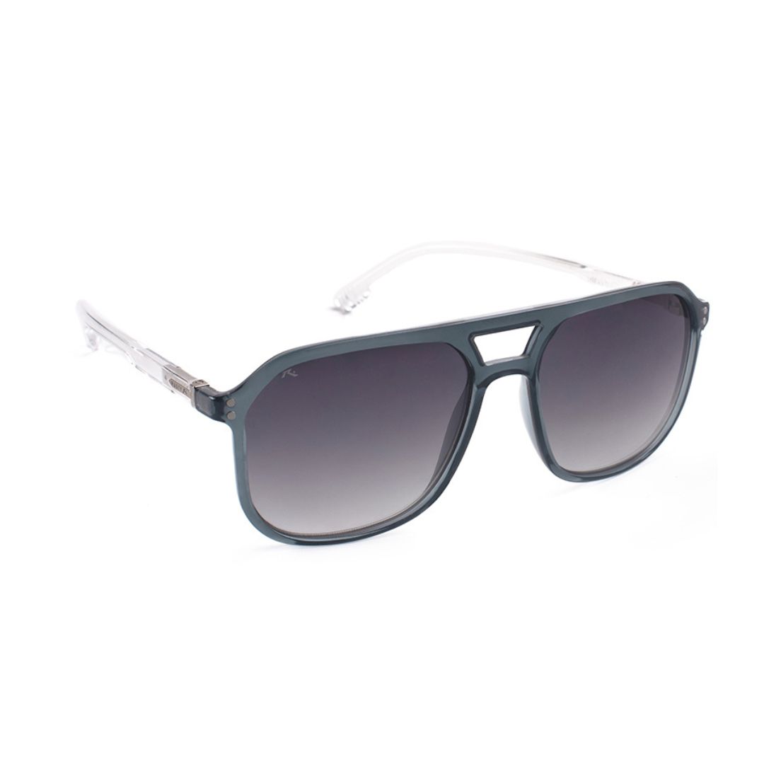 ANT BRUICE STEELBLUE CRY GS16 PERFIL. Frente: Estructura de diseño aviador/piloto, que combina elementos de Metal y Acetato. Armazón: Fabricado en Metal y Acetato. Patillas: De material Acetato con el logo de la marca. Lentes: Lentes con alta protección UV 400. Modelo de Color: Azul Acero (Steel Blue) combinado con Transparente/Cristal (CRY). El armazón presenta tonos azules y metálicos claros, con terminación brillo. Lentes Color: Gris Sólido (GS16) o Gris Oscuro Compacto.