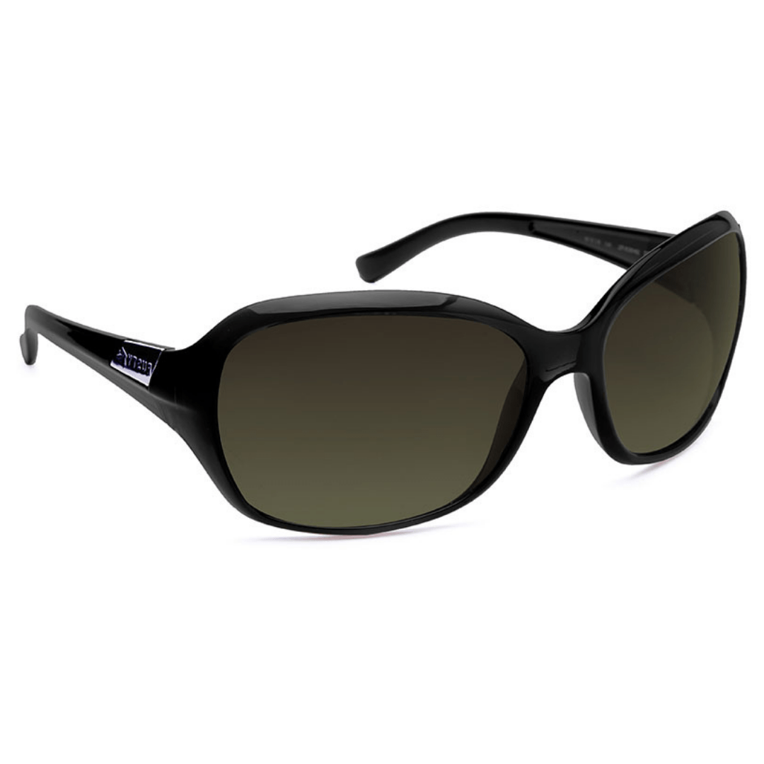 RUSTY Jackie negro brillante lente gris perfil RUSTY Jackie negro