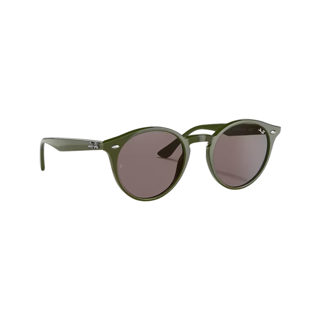RAY BAN ORB2180 65757N verde lente gris perfil RAY BAN ORB2180 65757N verde