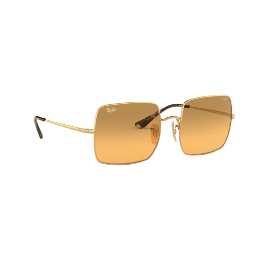 ANTEOJO DE SOL RAY-BAN MODELO 0RB1971 SQUARE EVOLVE 9150AC 2F ARMAZON COLOR DORADO CON LENTE MARRON DEGRADE
