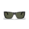 ANTEOJO DE SOL RAY-BAN MODELO 0RB2187 Wayfarer Nomad ARMAZON COLOR NEGRO BRILLO CON LENTES COLOR G-15 VERDE