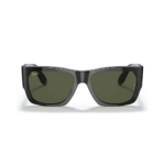 ANTEOJO DE SOL RAY-BAN MODELO 0RB2187 Wayfarer Nomad ARMAZON COLOR NEGRO BRILLO CON LENTES COLOR G-15 VERDE