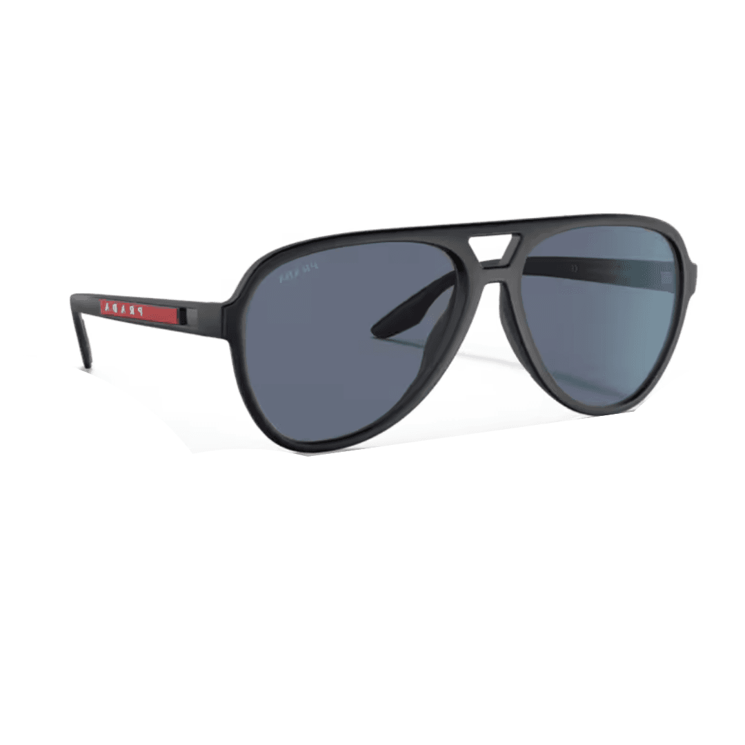 PRADA 06WS DG009 negro lente gris trescuartos perfil PRADA 06WS DG009 negro