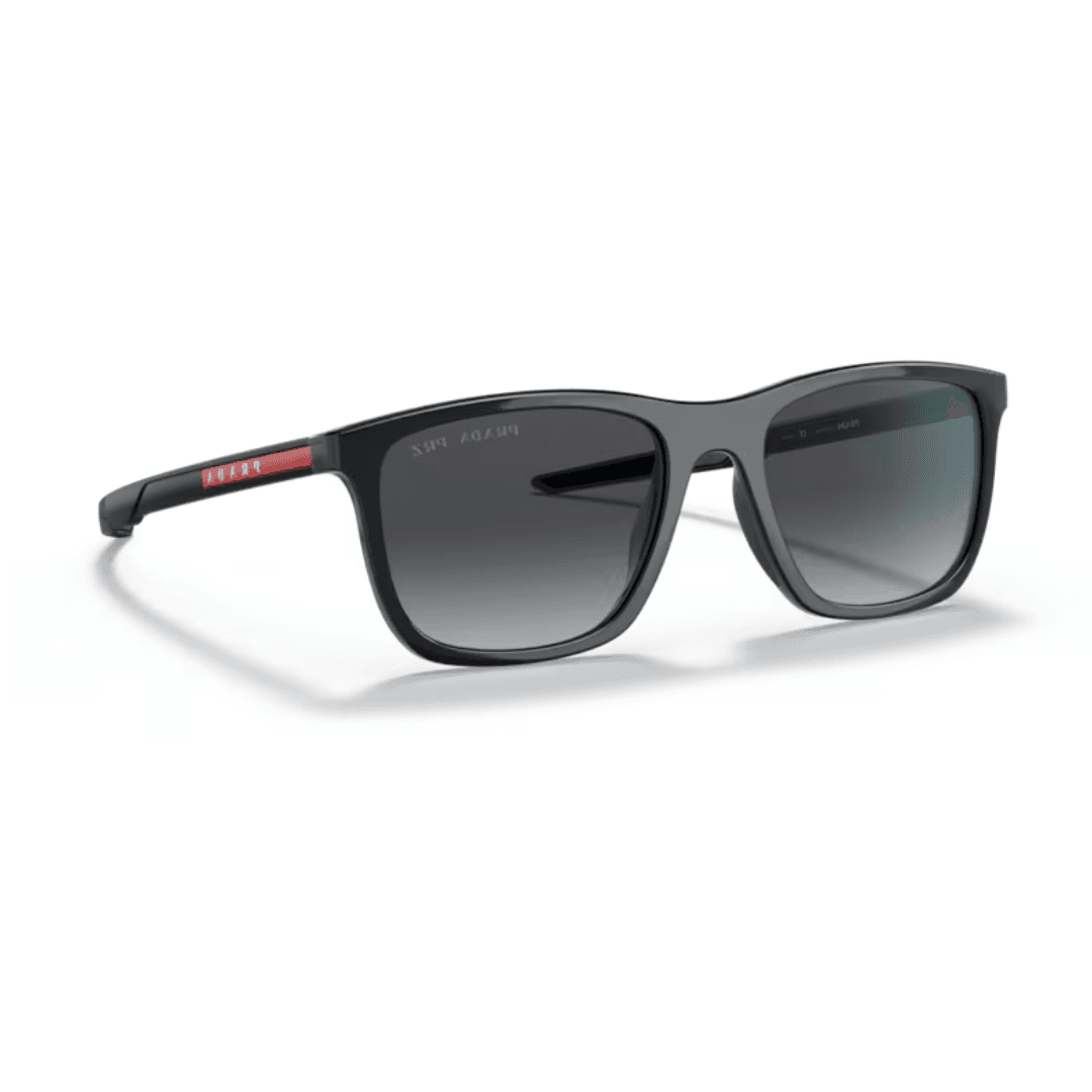 PRADA 10WS 1AB06 negro lente gris degrade trescuartos perfil PRADA 10WS 1AB06 negro