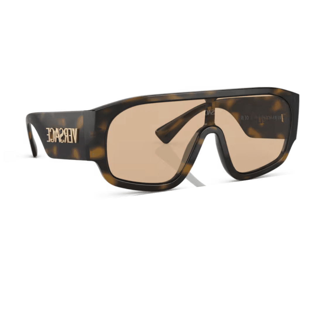 VERSACE 0VE4439 108 carey lente sepia trescuartos perfil VERSACE 0VE4439 108 carey