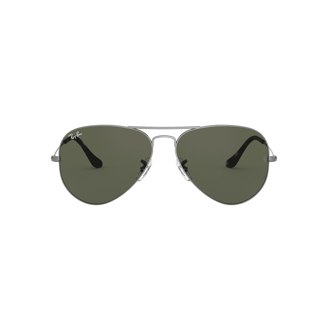 ANTEOJO DE SOL RAY-BAN MODELO 0RB3025 AVIATOR LARGE METAL ARMAZON COLOR PLATEADO CON LENTE G-15 VERDE