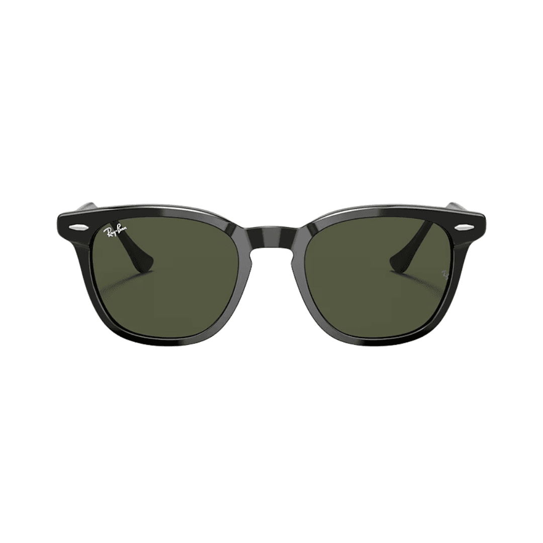 RAY BAN 0rb2298 Hawkeye negro lente verde frente anteojo de sol RAY BAN modelo 0RB2298 Hawkeye montura color ngro brillo negro con lente color G-15 verde