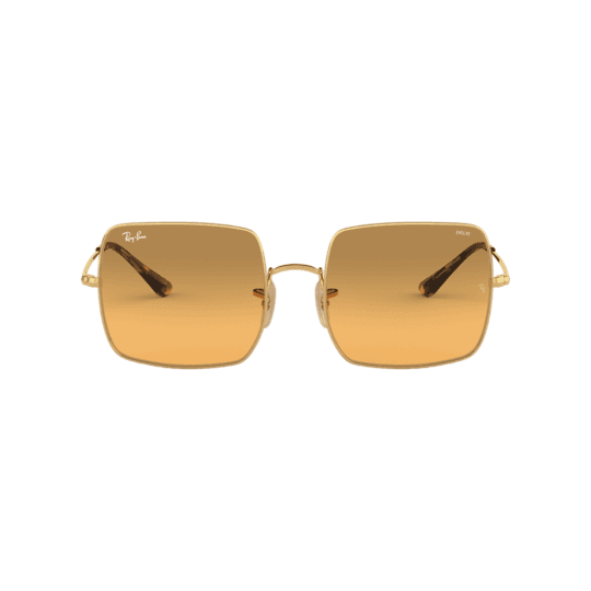 ANTEOJO DE SOL RAY-BAN MODELO 0RB1971 SQUARE EVOLVE 9150AC 2F ARMAZON COLOR DORADO CON LENTE MARRON DEGRADE