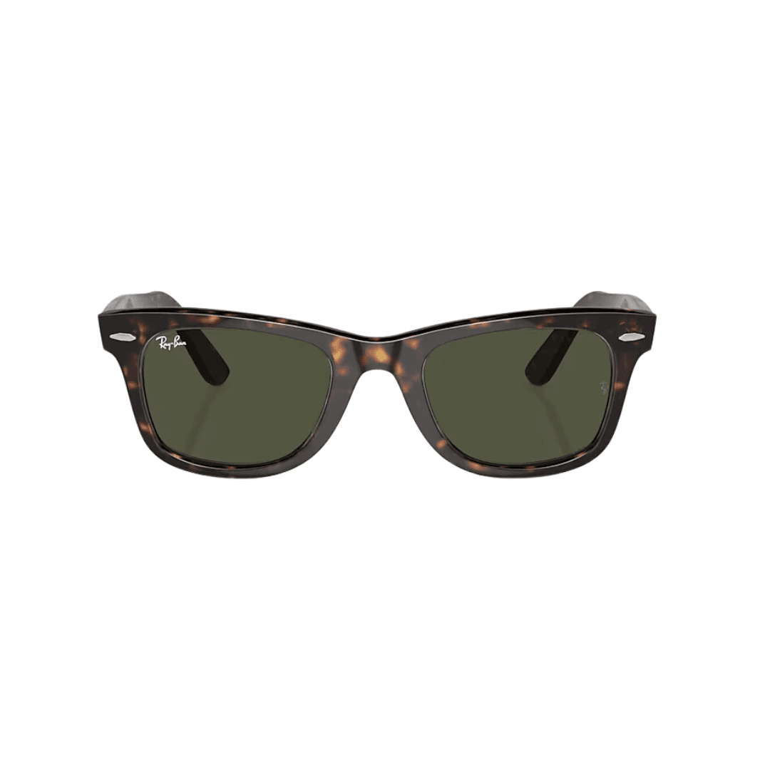 RAY BAN Wayfarer carey lente verde frente RAY BAN Wayfarer carey lente verde
