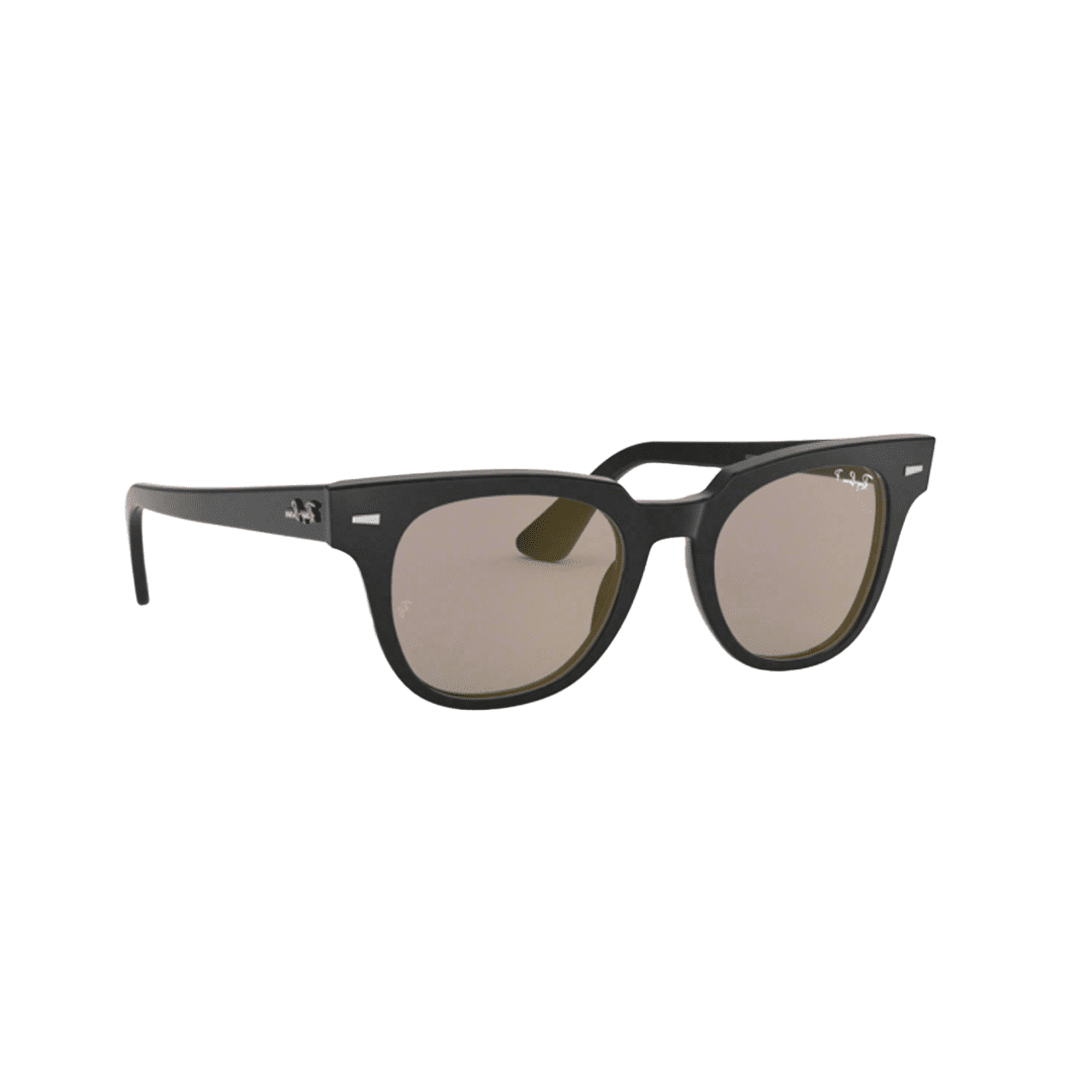 RAY-BAN 0rb2168 METEOR 901 P2 POLARIZADO NEGRO LENTE SEPIA ROSADO PERFIL anteojo de sol RAY-BAN modelo 0rb2168 METEOR color NEGRO brillo con lentes color gris espejado flash polarizado