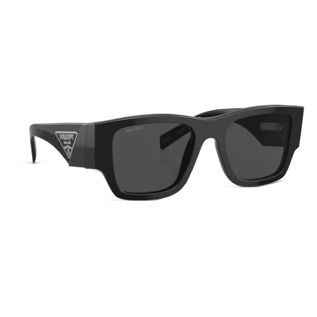 PRADA 10ZS negro lente gris perfil PRADA 10ZS negro