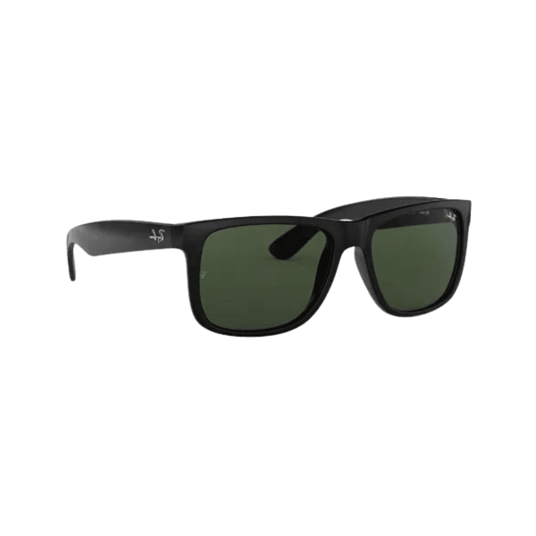 RAY BAN Justin negro brillante lente grisverde perfil RAY BAN Justin negro