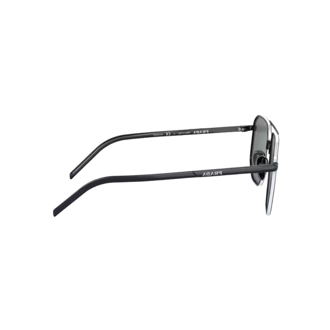 PRADA 59YS negro lente gris perfil PRADA 59YS negro