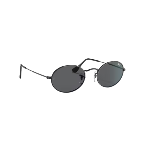 ANTEOJO DE SOL RAY BAN MODELO 0RB3547 Oval ARMAZON COLOR NEGRO CON LENTES COLOR GRIS OSCURO