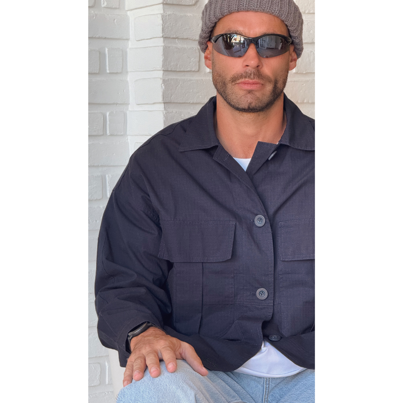 Campera camisaco negro