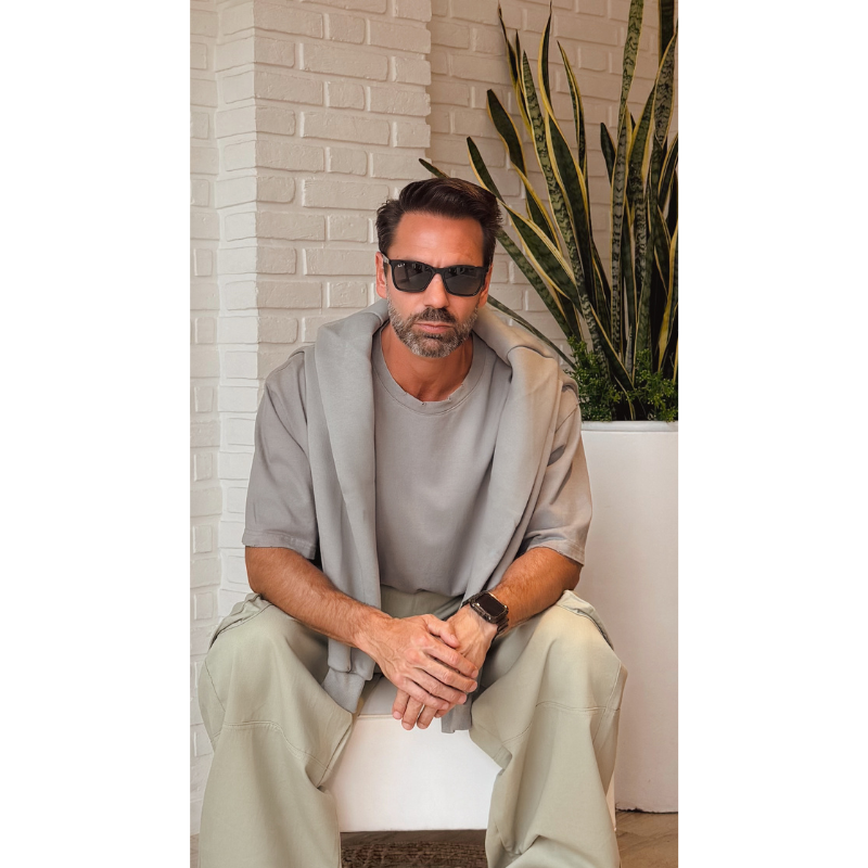 Remera de algodón gris