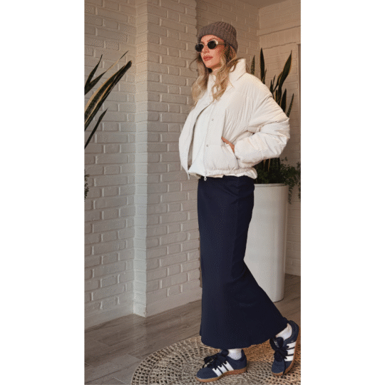 Campera puffer blanca chica