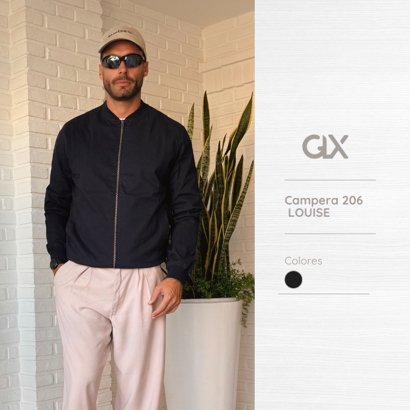 Campera corte clásico cierre