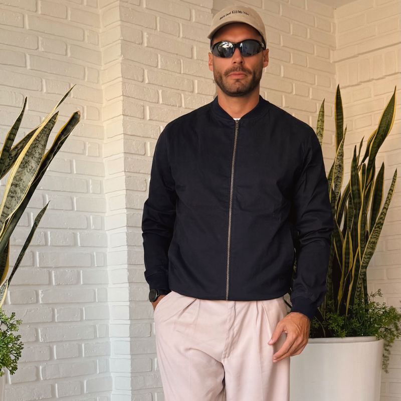 Campera corte clásico cierre