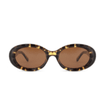 ANTEOJO DE SOL VULK ALMOND MDEMI B15 POL FRENTE. ARMAZON Y PATILLAS MATERIAL G-FLEX. ARMAZON COLOR CAREY TERMINACION BRILLO CON LENTES COLOR MARRON COMPACTO POLARIZADAS