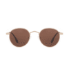 ANTEOJO DE SOL VULK NIGGA LG BROWN POL FRENTE . MODELO DE METAL CON PATILLAS DE ACERO Y TERMINALES DE ACETATO. MODELO COLOR DORADO CON LENTES COLOR SEPIA COMPACTO POLARIZADAS