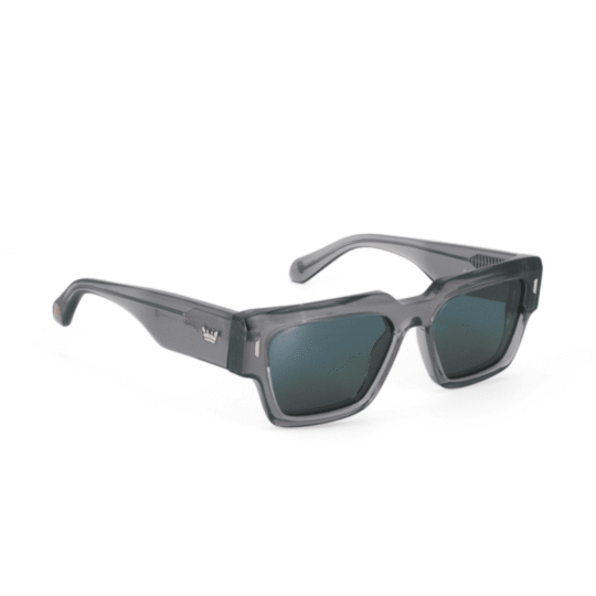 ANTEOJO DE SOL VULK RS PLAY WITH FIRE BCT C2 FRENTE . ACETATO TRANSLUCIDO CON LENTES COLOR AZUL DEGRADE A VERDE