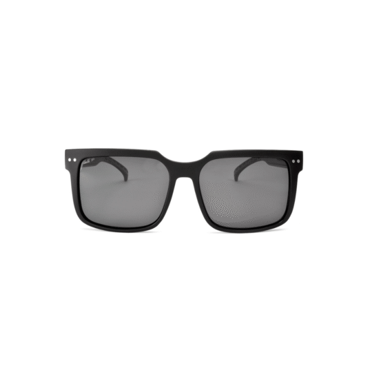 ANTEOJO DE SOL VULK SEHUN MBLK S10 POL FRENTE MODELO G-FLEX COLOR NEGRO MATE CON CRISTALES COLOR GRIS COMPACTO POLARIZADO