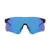 ANTEOJO DE SOL RUSTY PASS MBLK_REVO BLUE FRENTE. ARMAZON DE G-FLEX CON PLACAS DE POLICARBONATO. MODELO COLOR NEGRO MATE CON LENTES AZUL ESPEJADO