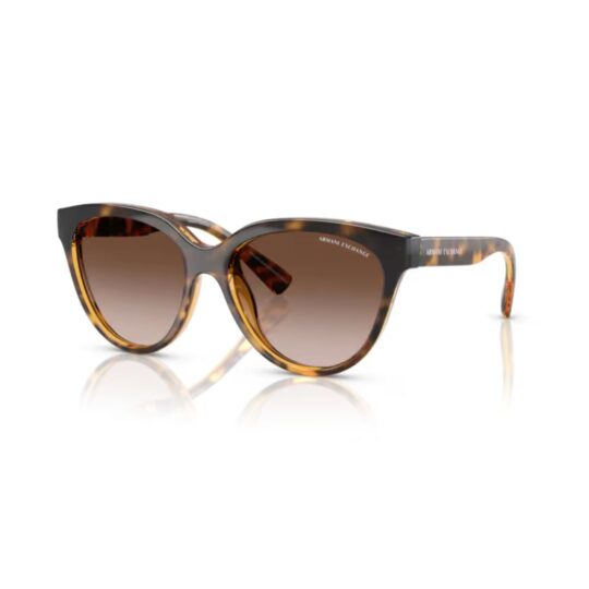 ANTEOJO DE SOL ARMANI EXCHANGE 0AX4148SU 821313 FRENTE. MODELO 100% NYLON COLOR CAREY CON LENTES COLOR SEPIA DEGRADÉ