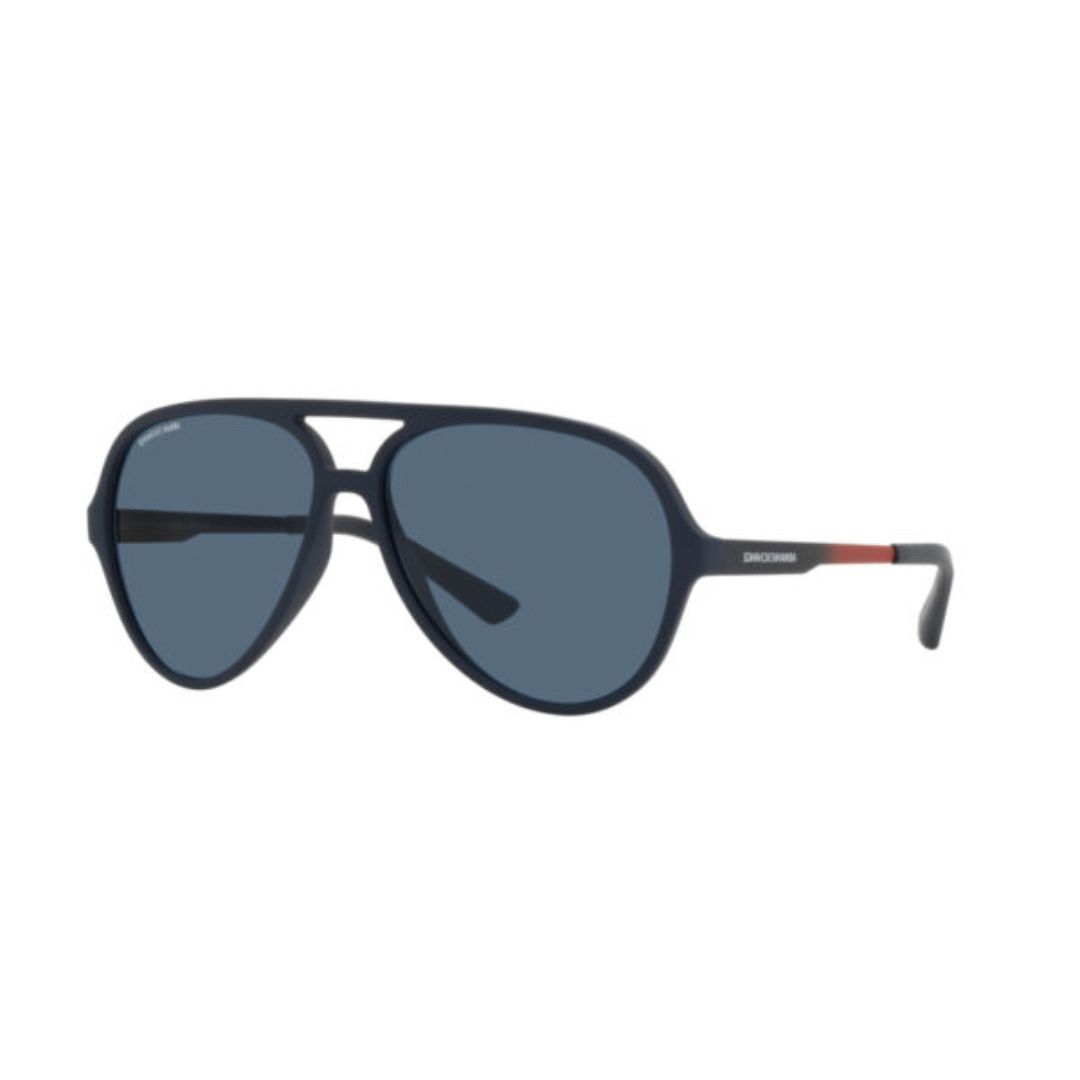 ARMANI EXCHANGE 4133s 818180 FRENTE. MODELO DE MATERIAL NYLON COLOR AZUL MATE CON LENTES COLOR AZUL OSCURO