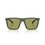 ARMANI EXCHANGE 4162SU 83892A FRENTE. MODELO DE NYLON COLOR VERDE MATE A MAS OSCURO CON LENTES COLOR VERDE OSCURO