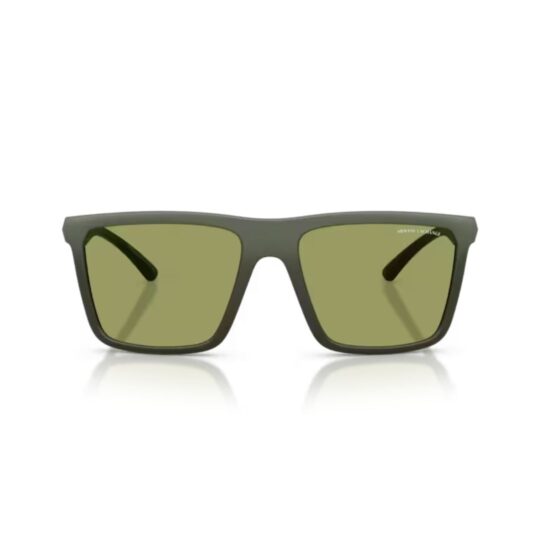 ARMANI EXCHANGE 4162SU 83892A FRENTE. MODELO DE NYLON COLOR VERDE MATE A MAS OSCURO CON LENTES COLOR VERDE OSCURO