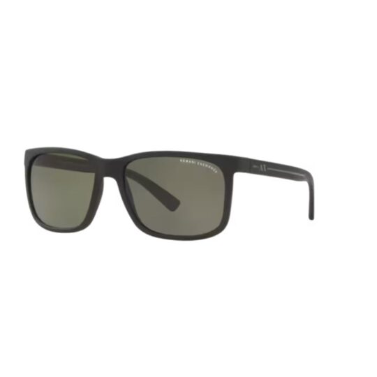 ARMANI EXCHANGE AX4041SL 80789A FRENTE. MODELO DE NYLON COLOR NEGRO MATE CON LENTES VERDE G15