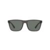 ARMANI EXCHANGE AX4080SL 830571 FRENTE. MODELO DE NYLON COLOR GRIS MATE CON LENTES COLOR G 15 VERDE COMPACTO