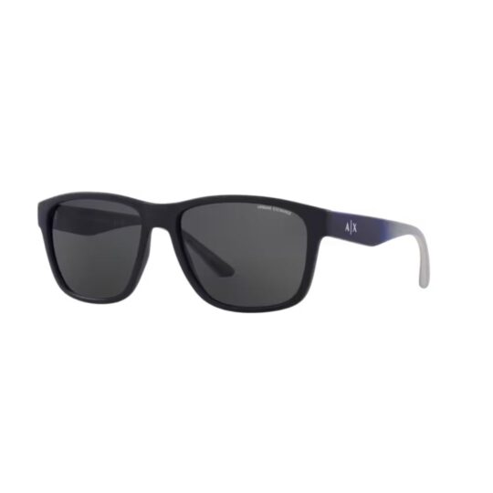 ARMANI EXCHANGE AX4135S 827387 FRENTE. MODELO DE NYLON COLOR AZUL MATE CON LENTES COLOR GRIS COMPACTO