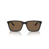 ARMANI EXCHANGE AX4138S 807873 FRENTE. MODELO DE NYLON, CON PATILLAS METALICAS. COLOR NEGRO MATE CON LENTES COLOR SEPIA COMPACTO