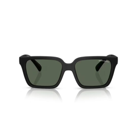 ARMANI EXCHANGE AX4147S 807871 FRENTE. MODELO DE NYLON COLOR NEGRO MATE CON LENTES G 15 VERDE COMPACTO
