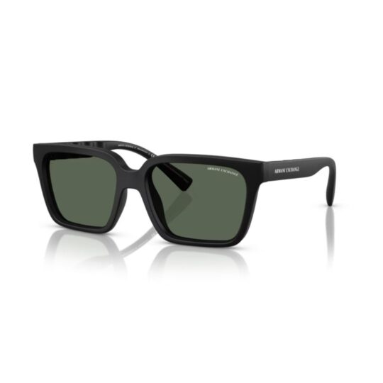 ARMANI EXCHANGE AX4147S 807871 FRENTE. MODELO DE NYLON COLOR NEGRO MATE CON LENTES G 15 VERDE COMPACTO