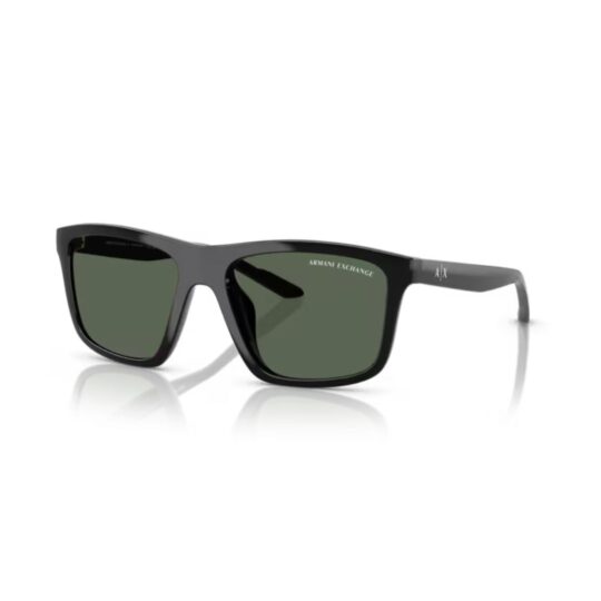 ARMANI EXCHANGE AX4149SU 807871 FRENTE. MODELO DE NYLON COLOR NEGRO BRILLO CON LENTES G 15 VERDE COMPACTO