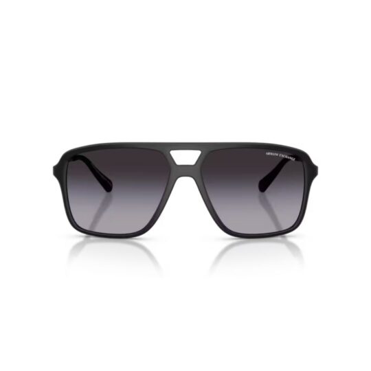 ARMANI EXCHANGE AX4150SU 80788G FRENTE. MODELO DE NYLON CON PATILLAS METALICAS. COLOR NEGRO MATE CON LENTES GRIS DEGRADÉ