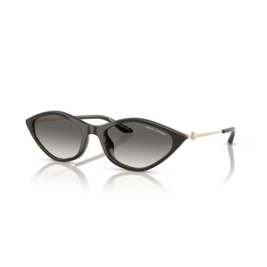 ARMANI EXCHANGE AX4152SU 836711 FRENTE. MODELO DE NYLON CON PATILLAS METALICAS. COLOR NEGRO BRILLO CON LENTE CLOR GRIS DEGRADE