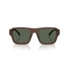 ARMANI EXCHANGE AX4154SU 837371 FRENTE. MODELO DE NYLON COLOR CHOCOLATE MATE CON LENTES COLOR G15 VERDE