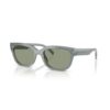 _ARMANI EXCHANGE AX4155SU 83752 PERFIL ARMANI EXCHANGE AX4155SU 83752 FRENTE. MODELO DE NYLON COLOR GRIS TRANSLUCIDO CON LENTES COLOR GRIS CLARO COMPACTO