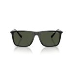 ARMANI EXCHANGE AX4160S 81582J FRENTE. MODELO DE NYLON COLOR NEGRO TERMINACION BRILLO CON LENTES COLOR VERDE OSCURO POLARIZADAS.