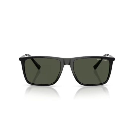 ARMANI EXCHANGE AX4160S 81582J FRENTE. MODELO DE NYLON COLOR NEGRO TERMINACION BRILLO CON LENTES COLOR VERDE OSCURO POLARIZADAS.