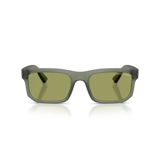 ARMANI EXCHANGE AX4165S 83622A FRENTE. MODELO DE NYLON COLOR VERDE CLARO MATE CON LENTES COLOR VERDE CLARO COMPACTO
